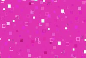 padrão de vetor rosa claro com cristais, retângulos.
