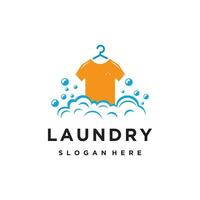lavanderia logotipo modelo com moderno conceito e o negócio Prêmio vetor
