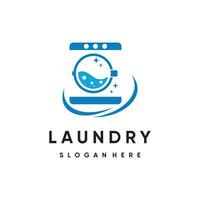 lavanderia logotipo modelo com moderno conceito e o negócio Prêmio vetor