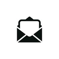 ícone de e-mail isolado no fundo branco vetor