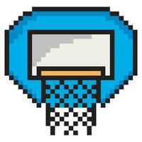 basquetebol aro encosto com pixel arte Projeto vetor