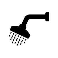 chuveiro ícone com água jato para tomando banho vetor