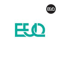 carta euq monograma logotipo Projeto vetor