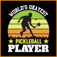 pickleball citar vintage camiseta Projeto ilustrador vetor