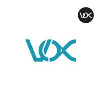 carta vox monograma logotipo Projeto vetor