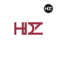 carta hdz monograma logotipo Projeto vetor