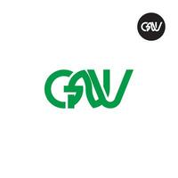 carta gnv monograma logotipo Projeto vetor