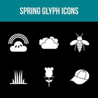 conjunto de ícones de vetor de primavera exclusivo