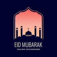 Design de modelo de ilustração de fundo islâmico eid mubarak vetor