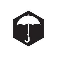 guarda-chuva logotipo ícone, vetor ilustração Projeto