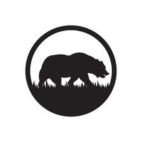Urso logotipo vetor modelo