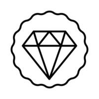 diamante dentro crachá mostrando conceito do melhor qualidade vetor projeto, Prêmio qualidade ícone