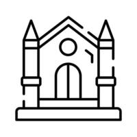 uma cristandade casa vetor plano estilo, Igreja ícone na moda Projeto
