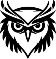 coruja - Preto e branco isolado ícone - vetor ilustração