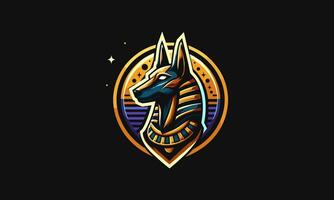 cabeça anubis vetor ilustração mascote Projeto