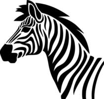 zebra - Preto e branco isolado ícone - vetor ilustração