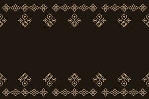 étnico geométrico tecido padronizar Cruz ponto.ikat bordado étnico oriental pixel padronizar Castanho fundo. resumo,vetor,ilustração. textura, roupas, cachecol, decoração, tapete, seda papel de parede. vetor