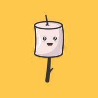 sorrir marshmallow ícone logotipo vetor ilustração projeto, simples sobremesa vetor ilustração