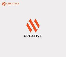 m carta moderno, minimalista e abstrato companhia logotipo ícone vetor