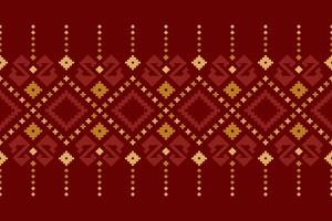 vermelho tradicional étnico padronizar paisley flor ikat fundo abstrato asteca africano indonésio indiano desatado padronizar para tecido impressão pano vestir tapete cortinas e sarongue vetor