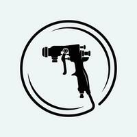 ilustração em vetor ícone de logotipo de tinta de pistola de pintura