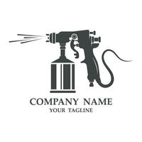 ilustração em vetor ícone de logotipo de tinta de pistola de pintura