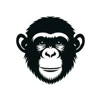 vetor ilustração do uma chimpanzé dentro silhueta