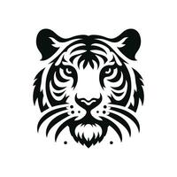 vetor ilustração rugindo tigre cabeça silhueta logotipo Projeto