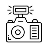 foto Câmera com lente e botão mostrando conceito ícone do fotografia dentro na moda estilo vetor