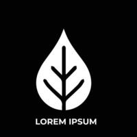 folhas ícone vetor isolado em Preto fundo. vários formas do verde folhas do árvores e plantas. elementos para eco e bio logotipos.