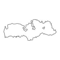 batken região mapa, administrativo divisão do quirguistão. vetor ilustração.