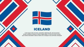 Islândia bandeira abstrato fundo Projeto modelo. Islândia independência dia bandeira papel de parede vetor ilustração. Islândia bandeira