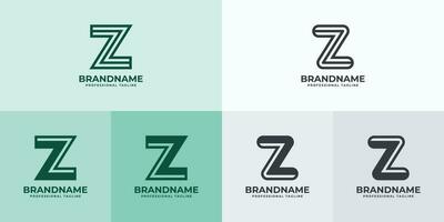 moderno carta z logotipo definir, adequado para o negócio com z ou zz iniciais vetor