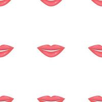 desatado padronizar com mulher vermelho e Rosa se beijando lábios. isolado em branco fundo. vetor ilustração dentro plano estilo