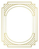 luxo dourado geométrico forma quadro, Armação ilustração vetor
