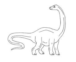 vetor mão desenhado esboço diplodoco dinossauro