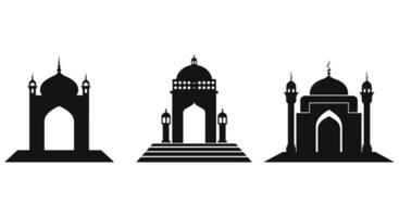 árabe mesquita arquitetura kit vetor