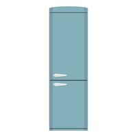moderno geladeira congelador frigorífico. fechadas geladeira. isolado em branco fundo. vetor ilustração dentro plano estilo.