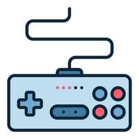 videogame controlador vetor retro controlando com fio dispositivo colori ícone ou Projeto elemento