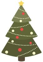 Natal árvore emoji vetor ilustração plano Projeto isolado em branco fundo.