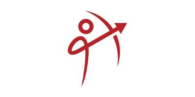 logotipo Projeto do a arqueiro, esporte, caçador. ícone, vetor, símbolo. vetor
