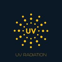 ícone de radiação uv vetor