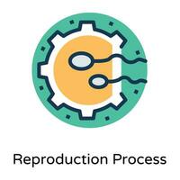 na moda reprodução processo vetor