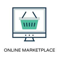 compras online da moda vetor