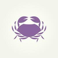 isolado caranguejo silhueta ícone logotipo modelo vetor ilustração Projeto. minimalista simples peixe restaurantes, mar caranguejo, frutos do mar logotipo conceito