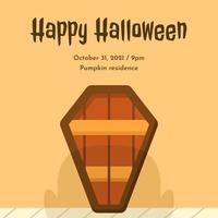 ilustração vetorial de banner de fundo de pôster de halloween para a temporada de halloween vetor