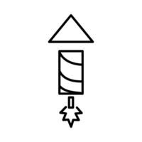 fogos de artifício foguete linha ícone. linear estilo placa para Móvel conceito e rede Projeto. símbolo, logotipo ilustração. vetor gráficos