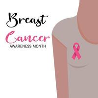 ilustração de um plano de fundo para o mês de conscientização do câncer de mama vetor