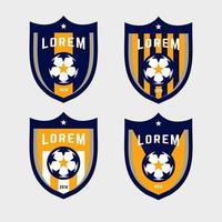 conjunto de emblemas de logotipo de futebol. bom para time de futebol e outros times esportivos. vetor