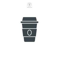 café copo ícone símbolo vetor ilustração isolado em branco fundo
